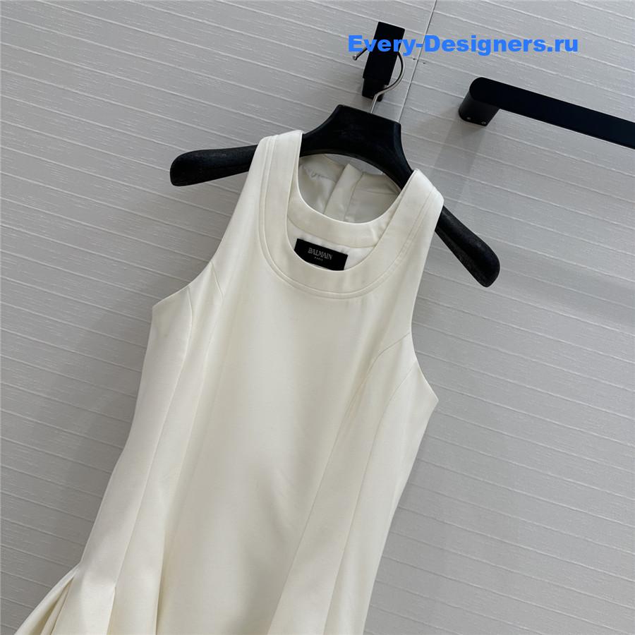 Balmain Pleated A-Line Dress