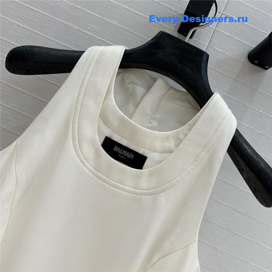 Balmain Pleated A-Line Dress