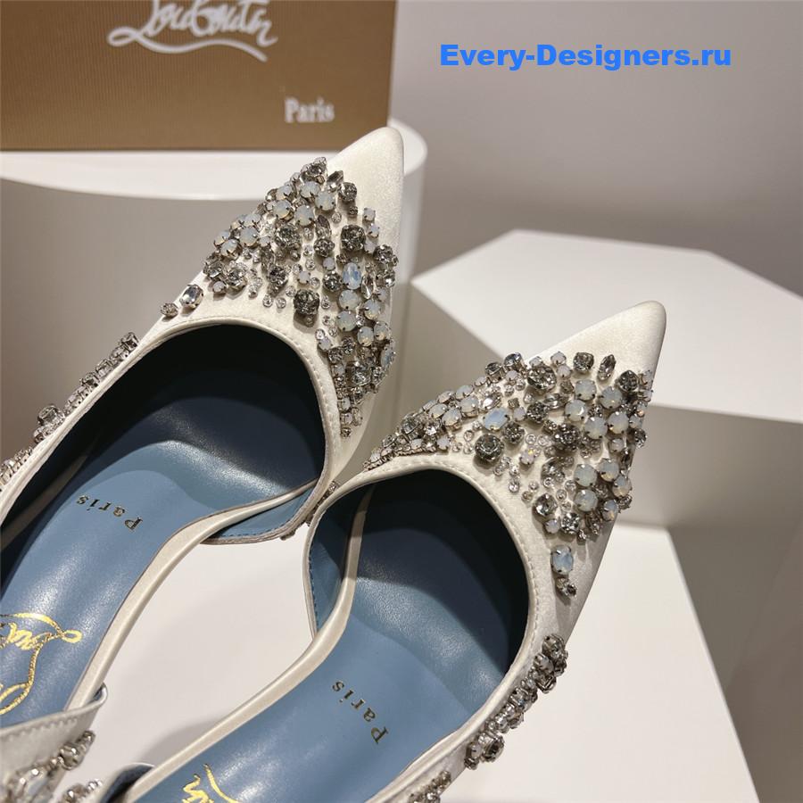 Chr1st1an louboutin artifice strass 120 pumps white