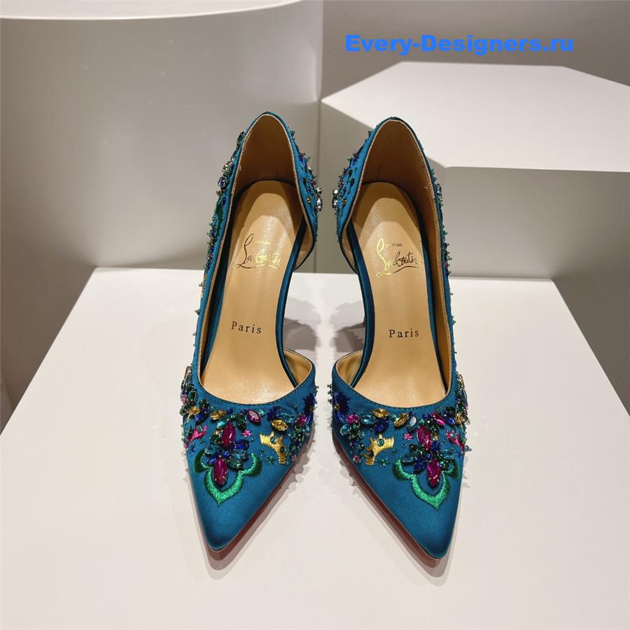 Chr1st1an louboutin artifice strass 120 pumps blue