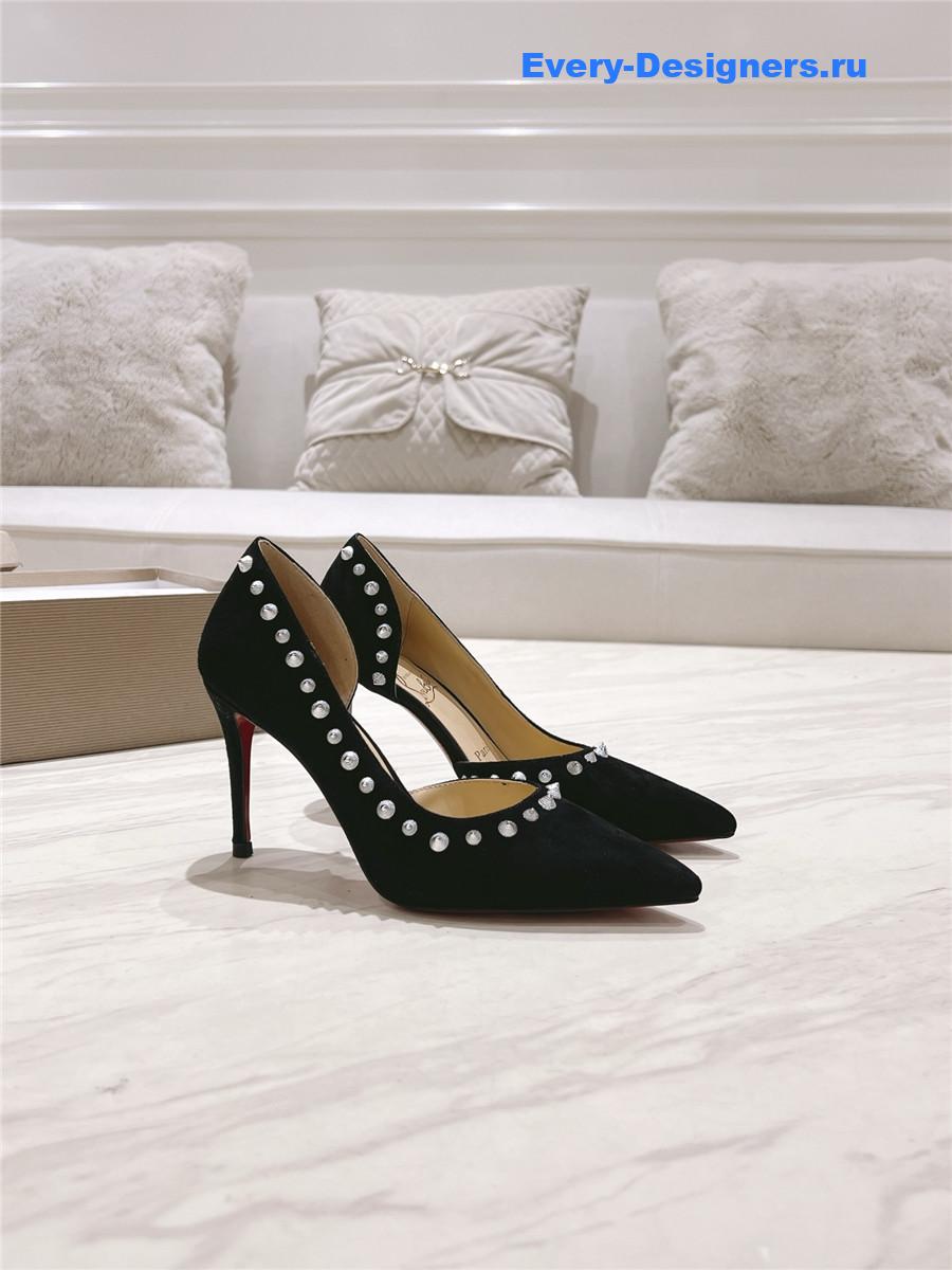 Chr1st1an louboutin anjalina studded heels black