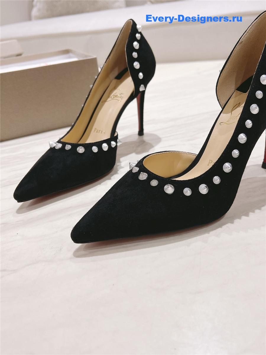 Chr1st1an louboutin anjalina studded heels black