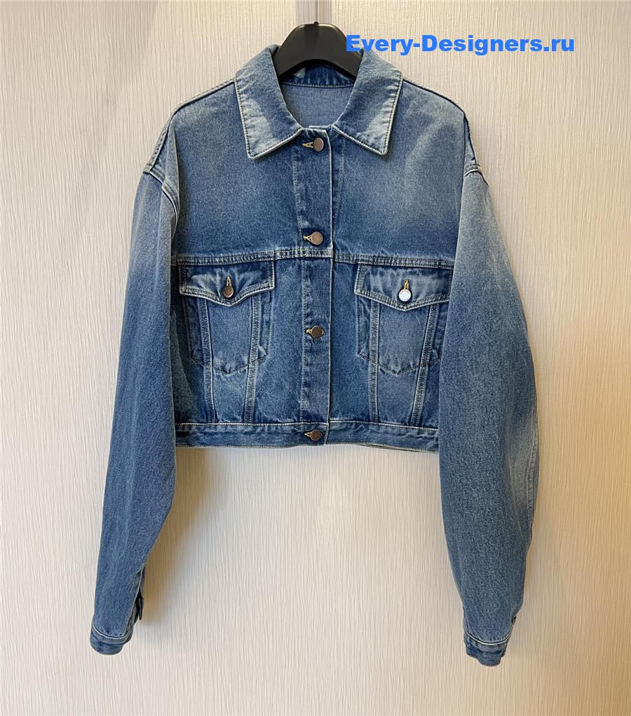 Pra*a high-waist short denim jacket