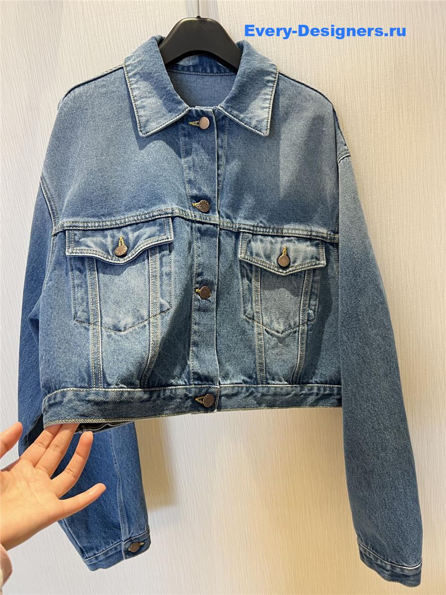 Pra*a high-waist short denim jacket