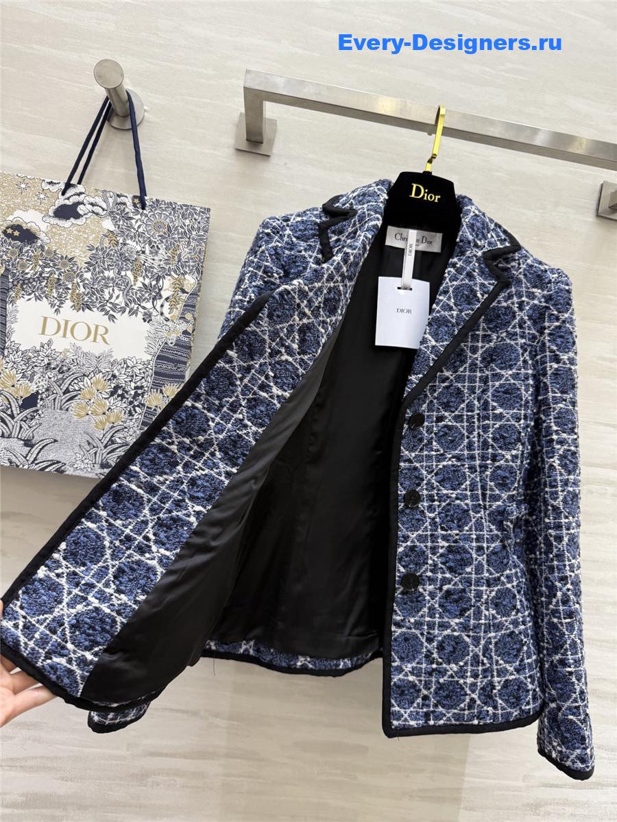 D10r cannage woven lapel blazer