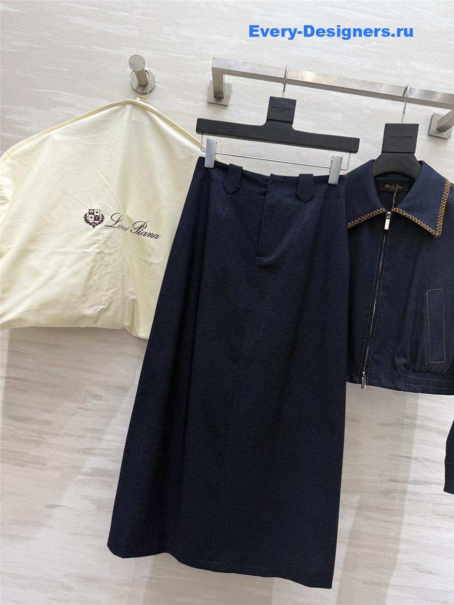 L0r0 P1ana tencel denim suit