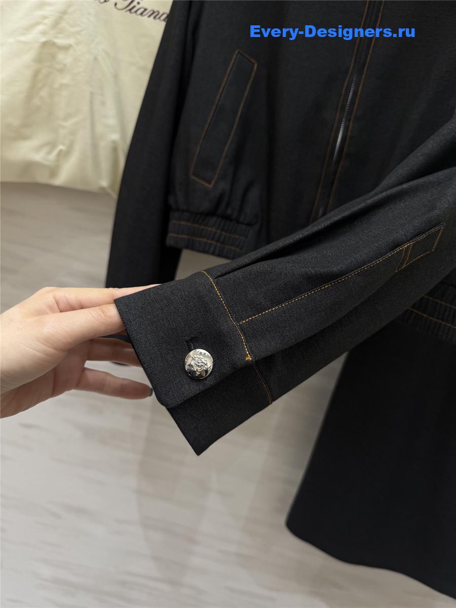L0r0 P1ana black tencel denim suit
