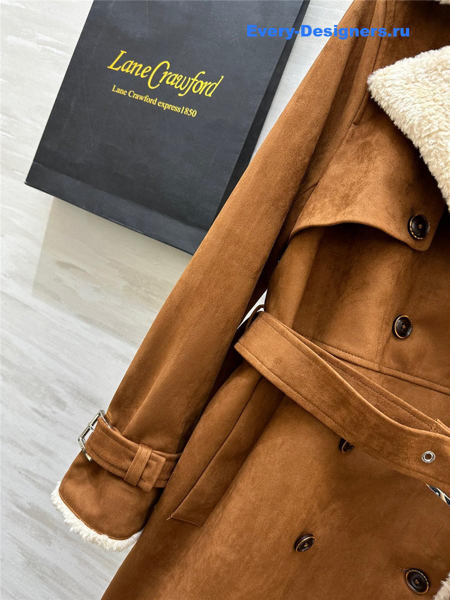 F**di ermanno scervino brown suede coat