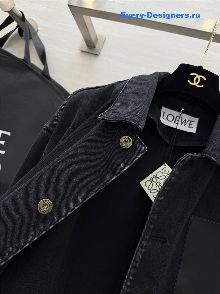 L0ew* workwear black denim jacket