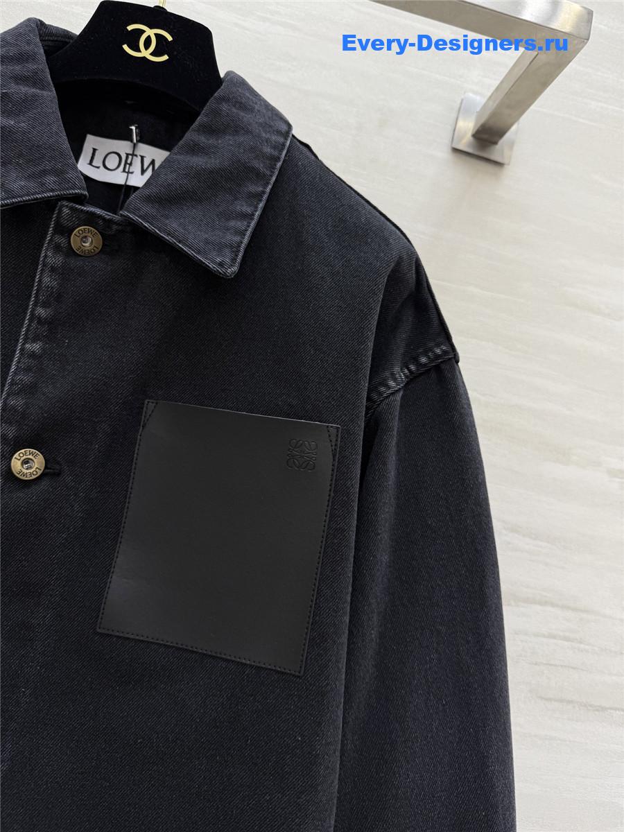 L0ew* workwear black denim jacket
