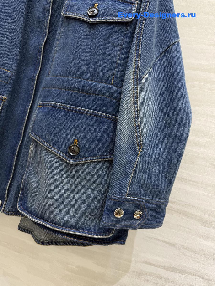 D10r blue denim lapel jacket