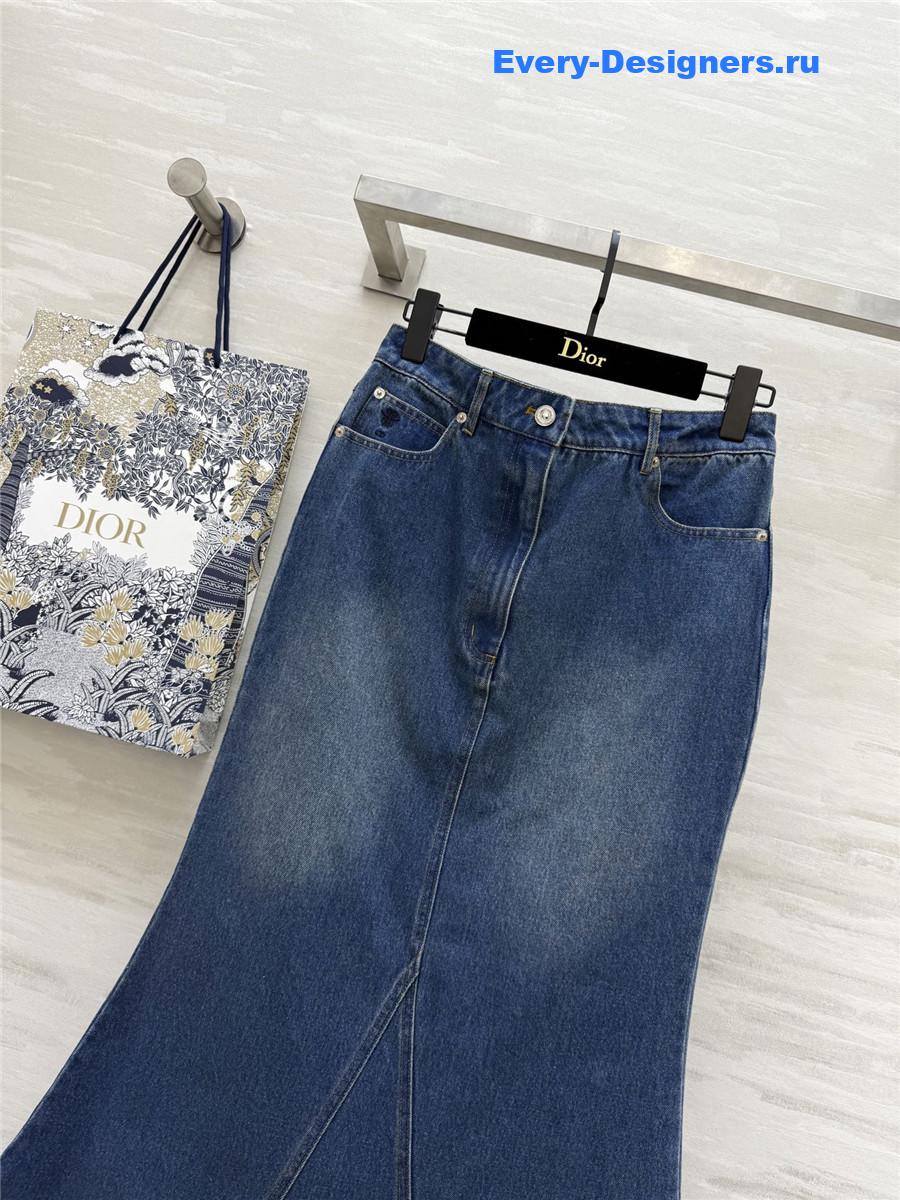 D10r blue fishtail denim skirt