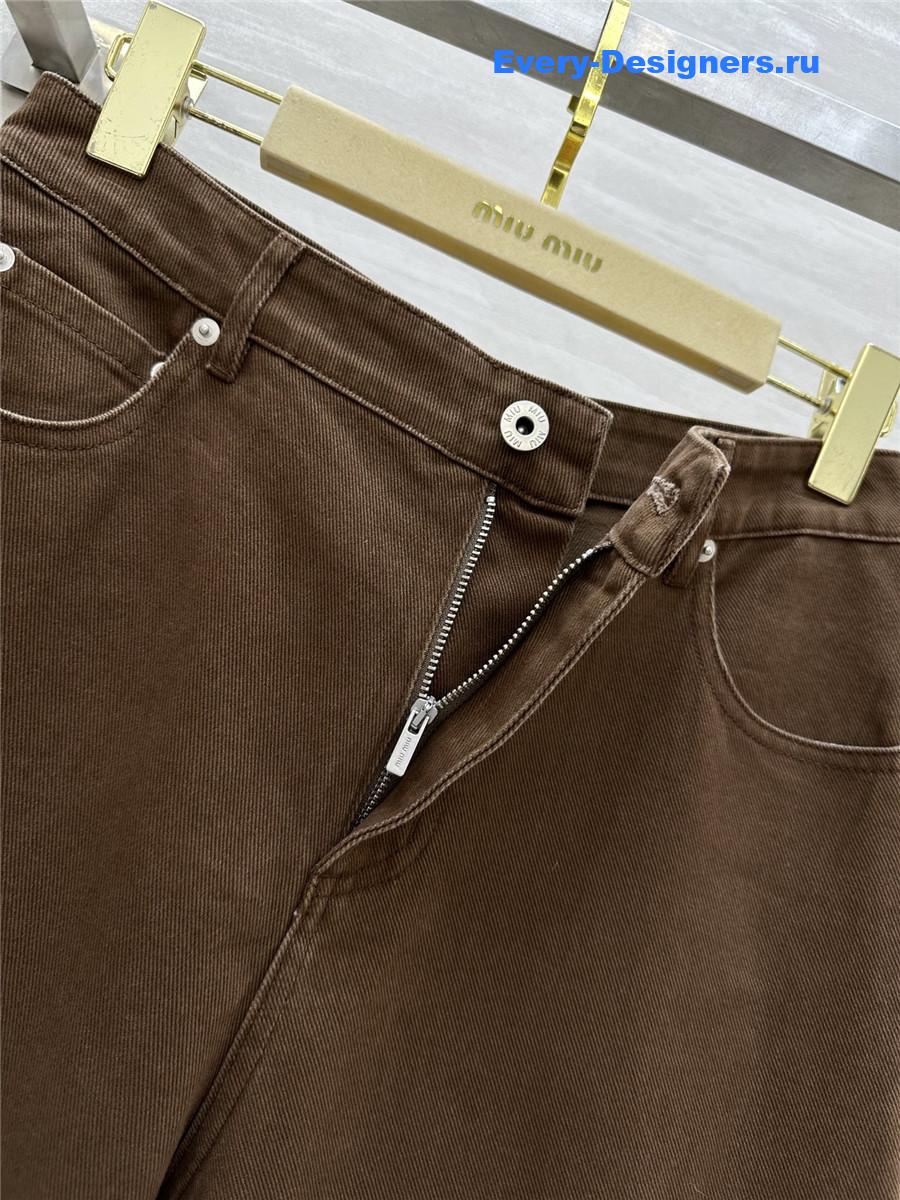 Miu Miu Brown Straight Jeans