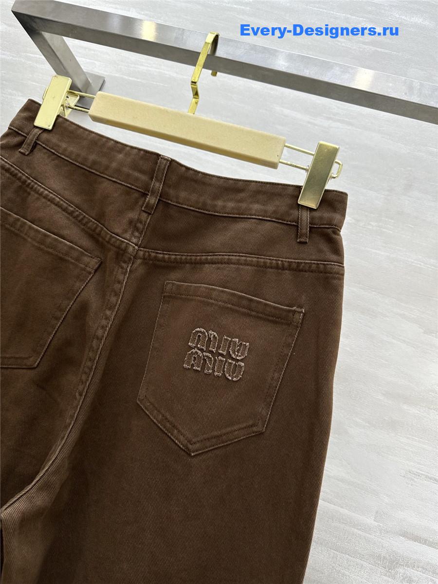 Miu Miu Brown Straight Jeans
