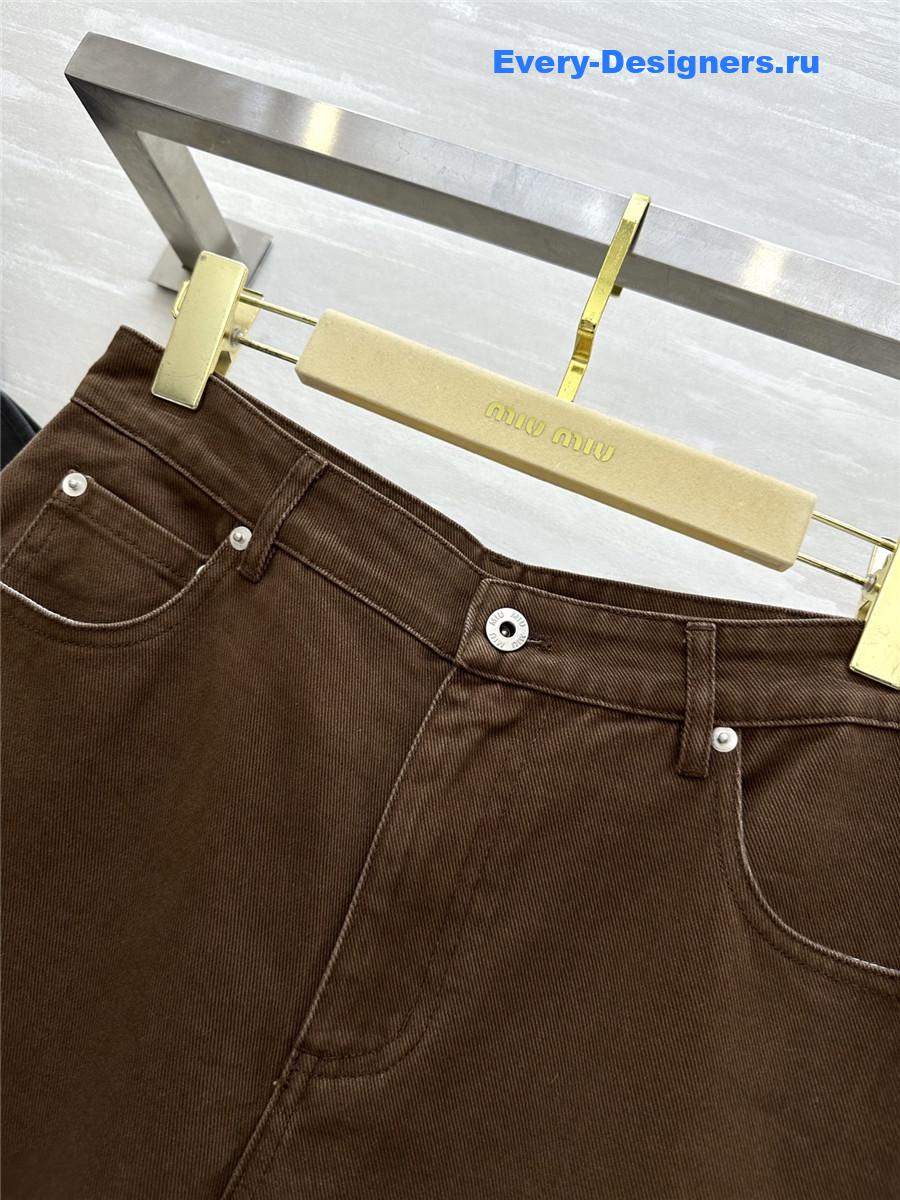 Miu Miu Brown Straight Jeans