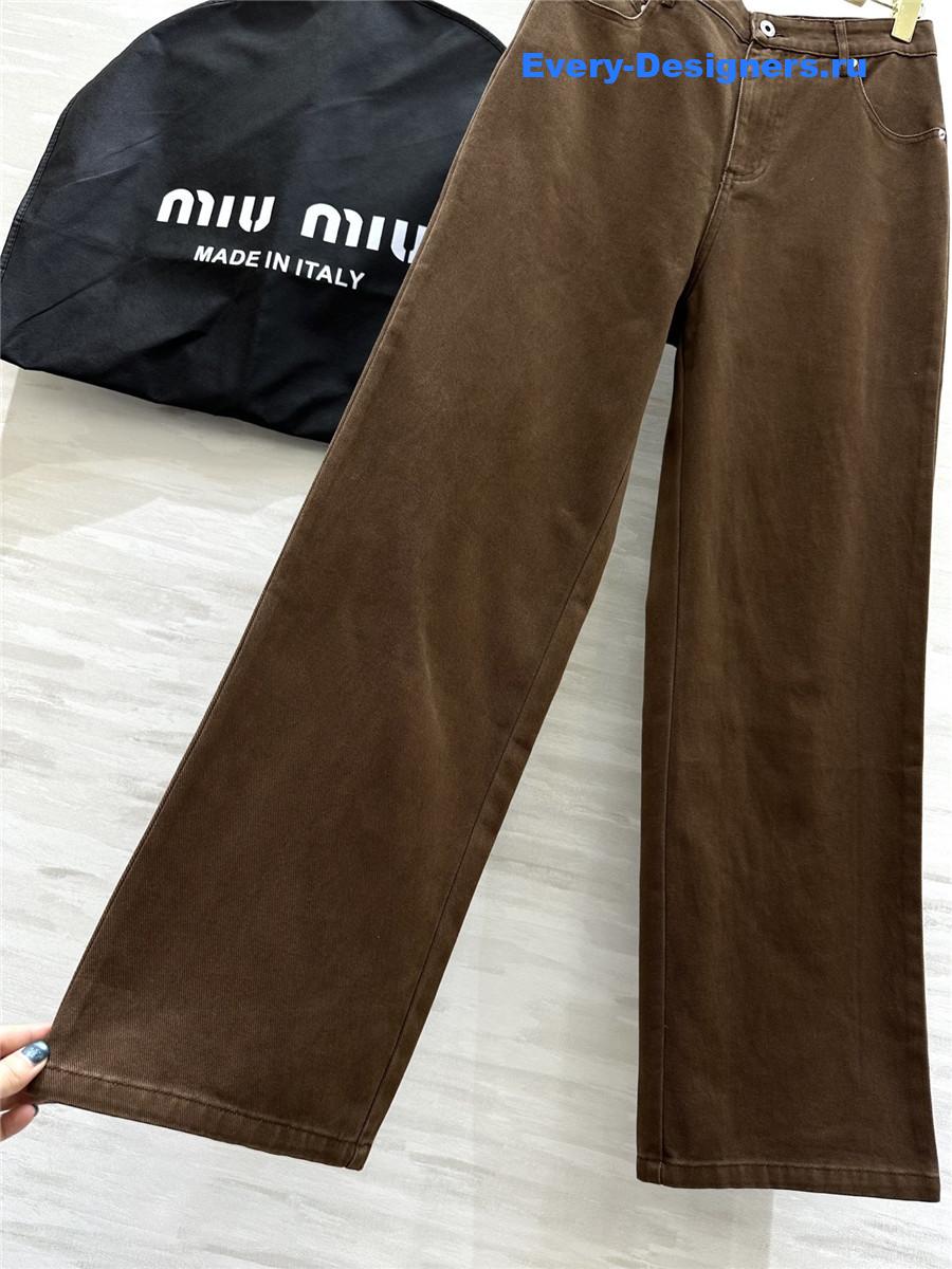 Miu Miu Brown Straight Jeans