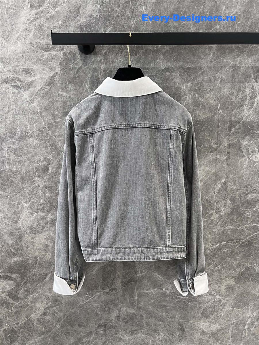 Ch**el grey denim suit