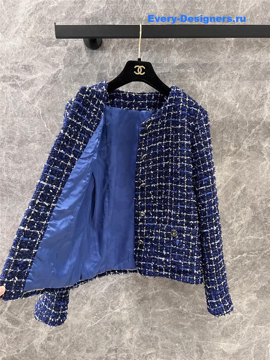 Ch**el blue tweed jacket