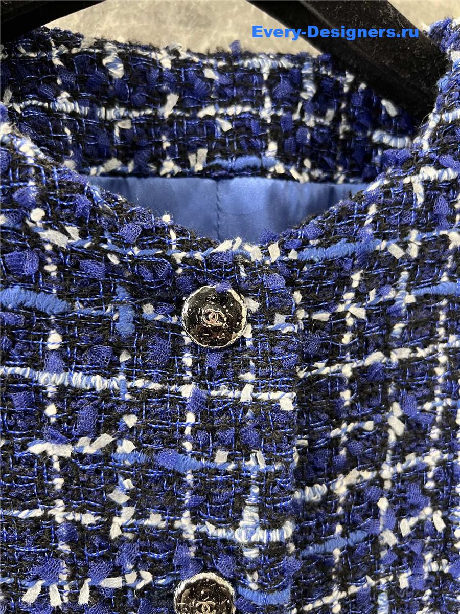 Ch**el blue tweed jacket