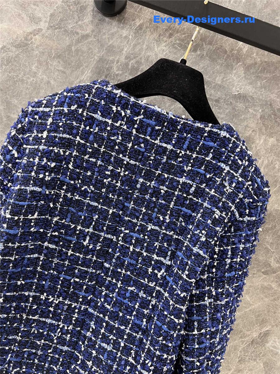 Ch**el blue tweed jacket