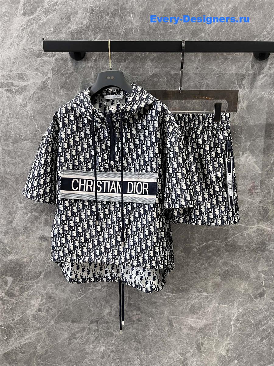 D10r classic letter hoodie shorts set