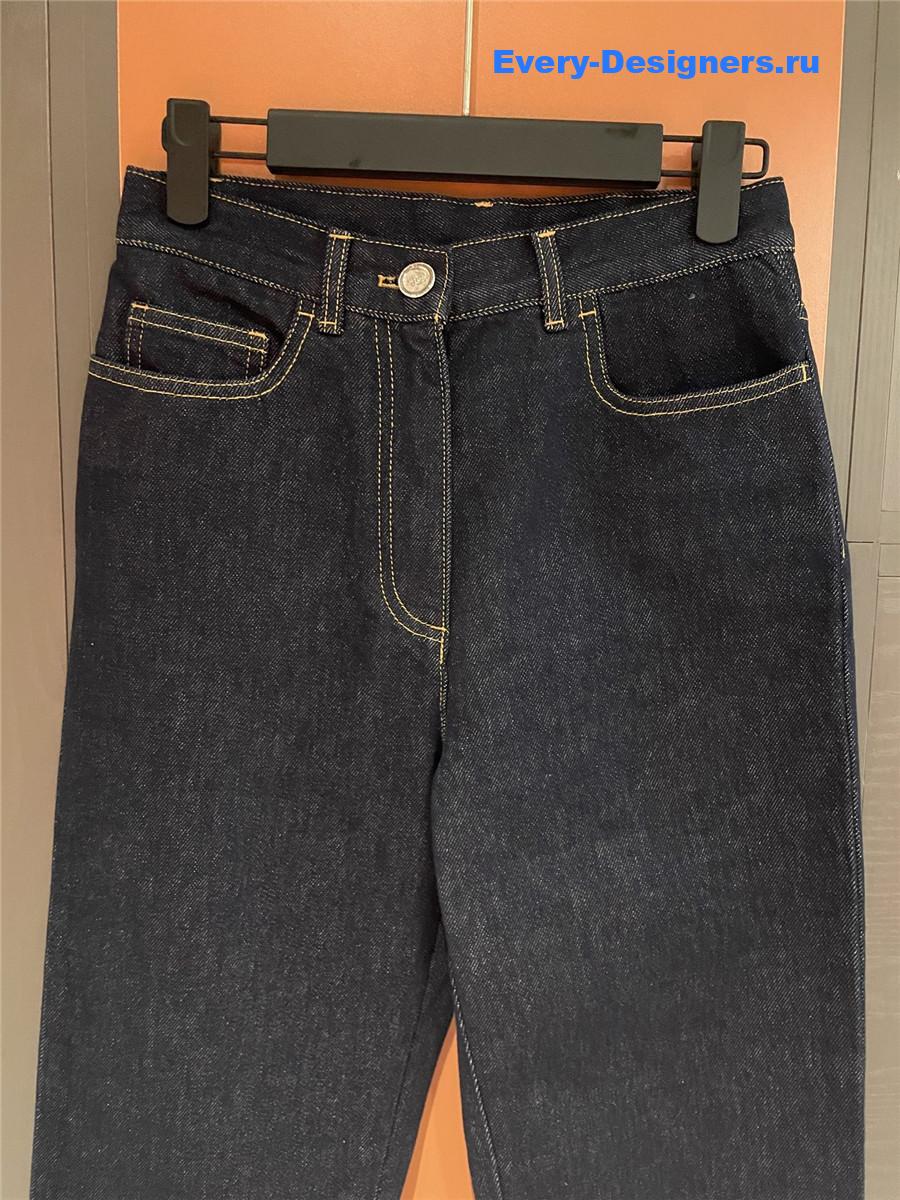 Ch**el cc logo blue jeans