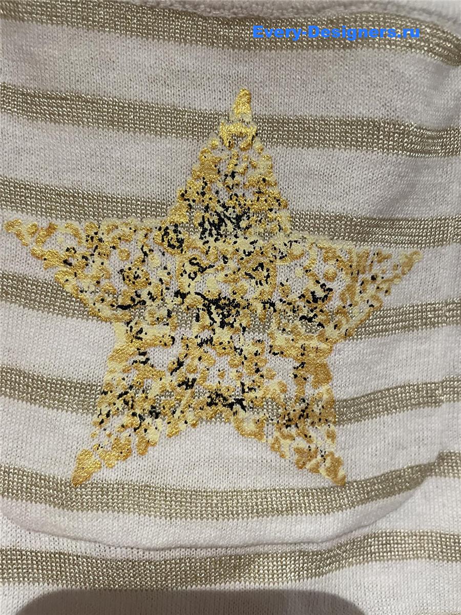 D10r marinière short-sleeved top white