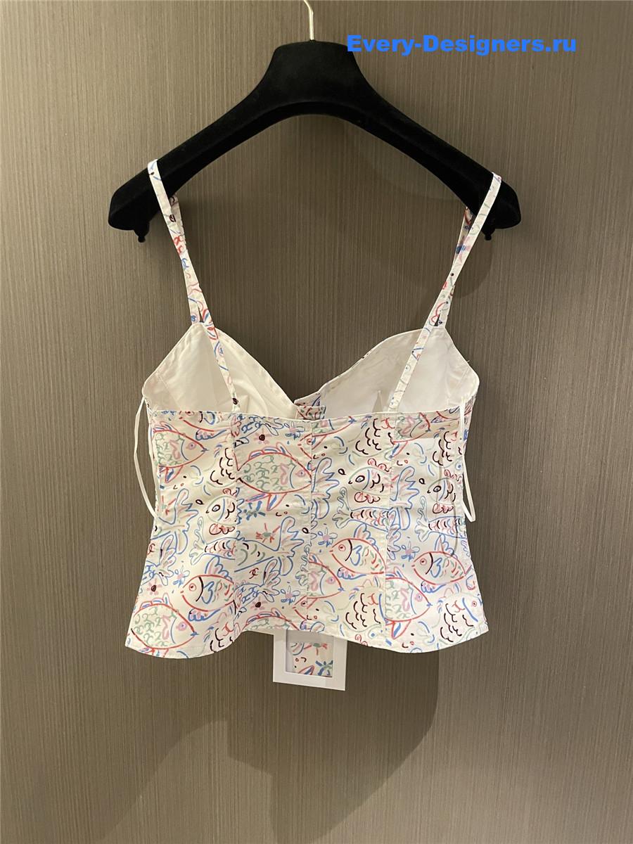 Ch**el graffiti flower suspenders