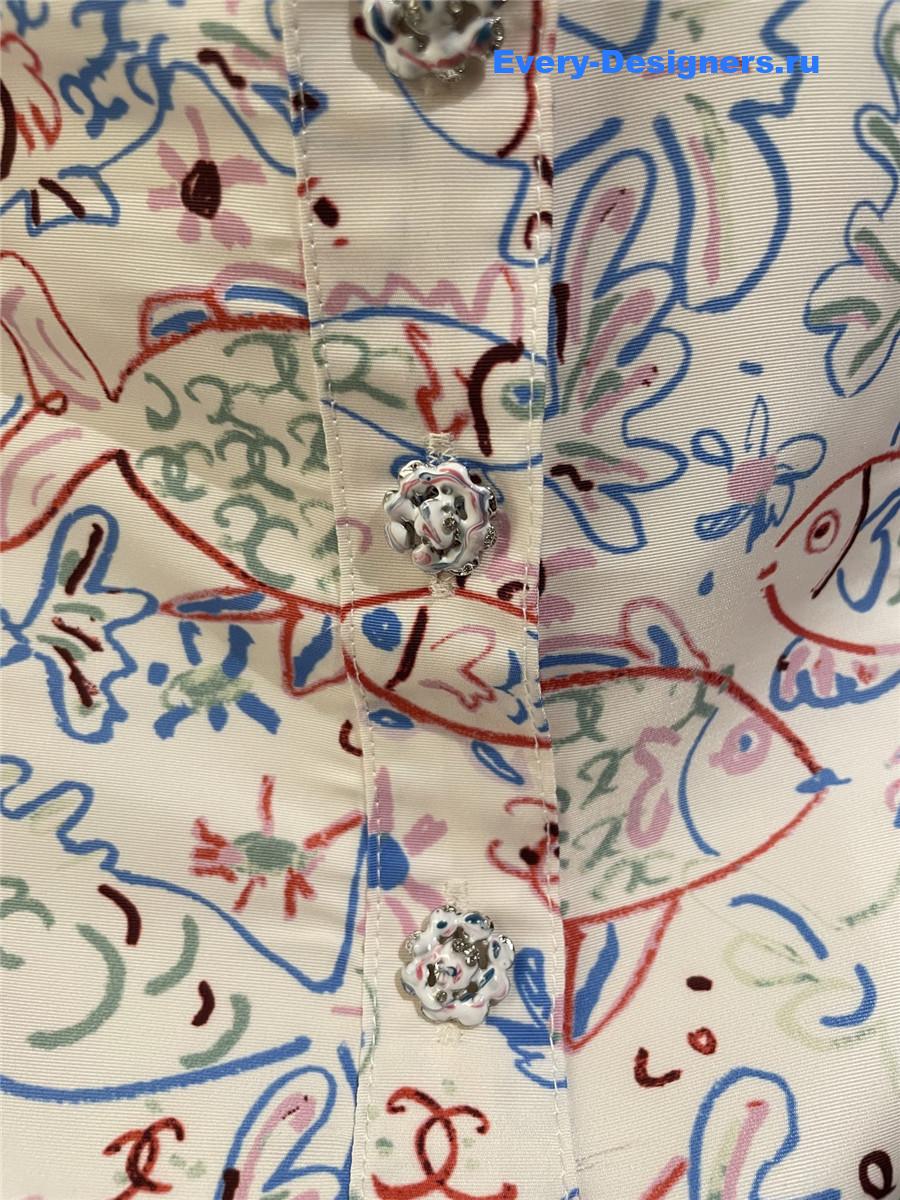 Ch**el graffiti flower suspenders