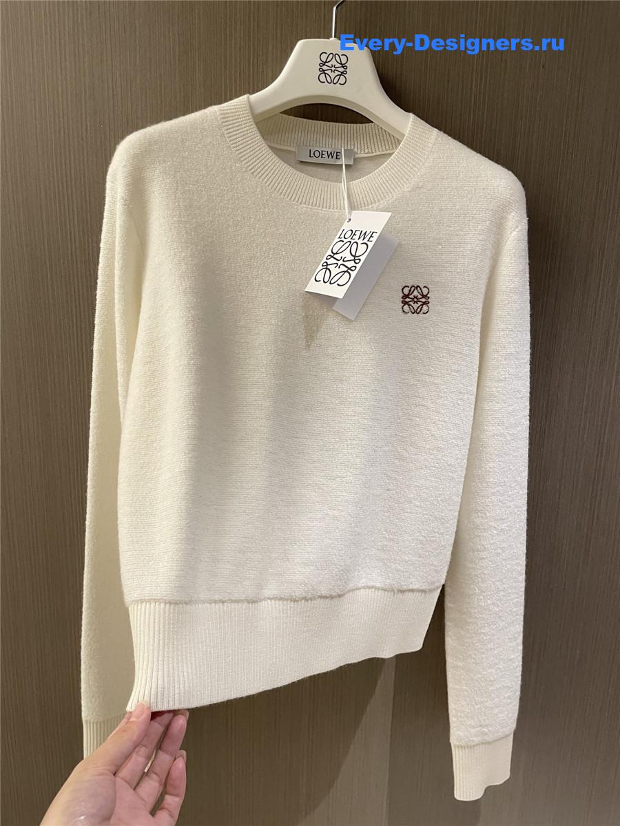 L0ew* anagram wool sweater white