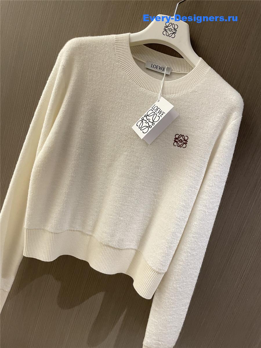 L0ew* anagram wool sweater white
