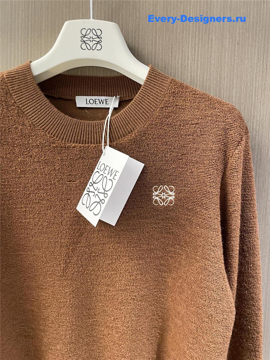 L0ew* anagram wool sweater brown