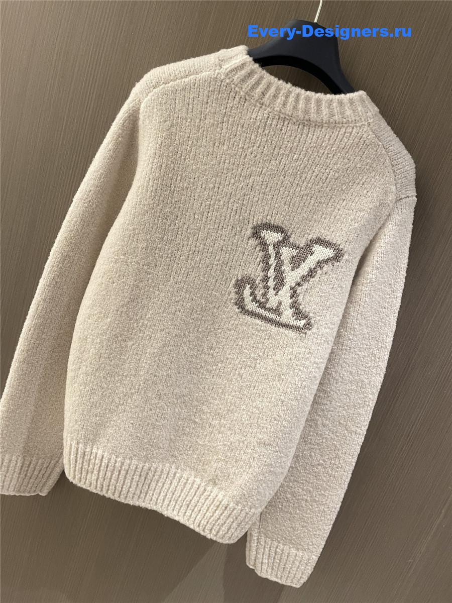 l0vis Vvtt0n lv intarsia crewneck white