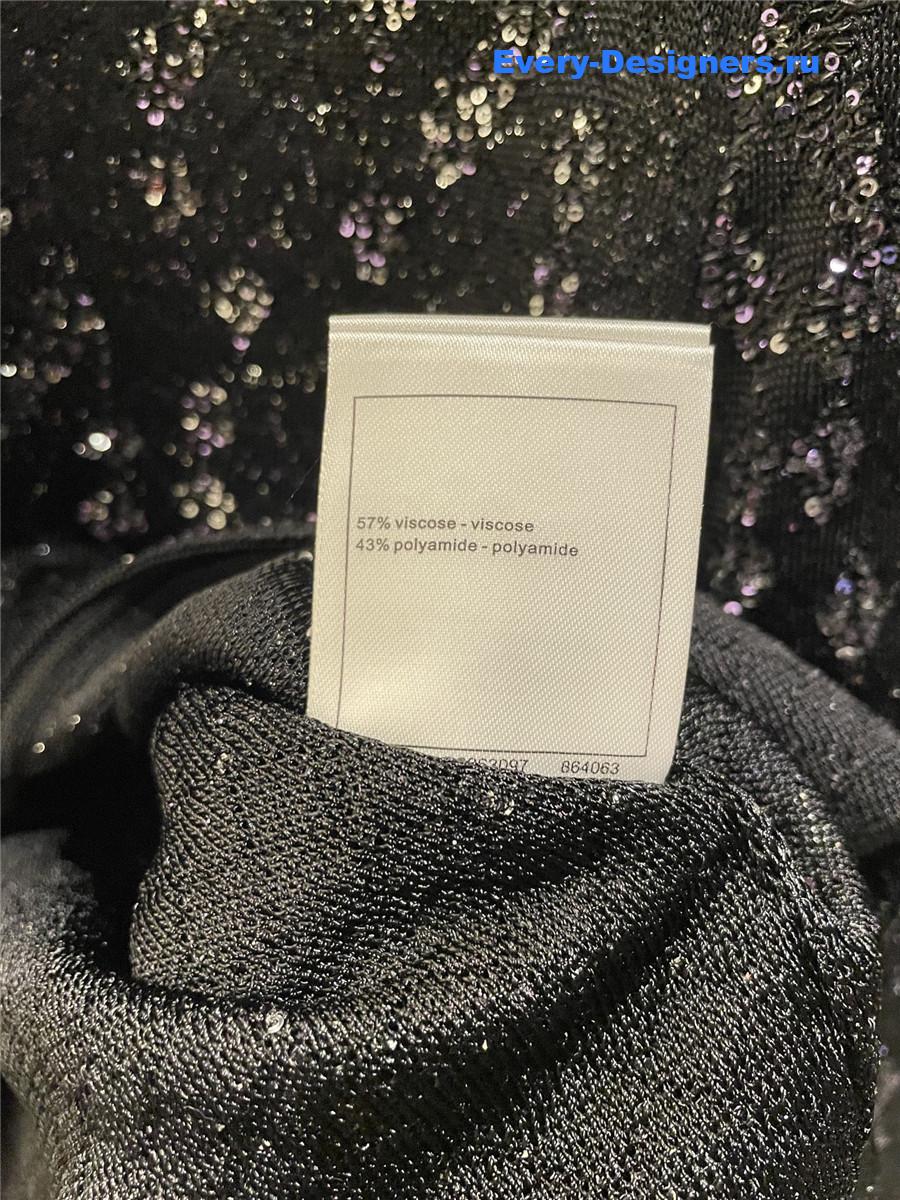 Ch**el black sequin cardigan