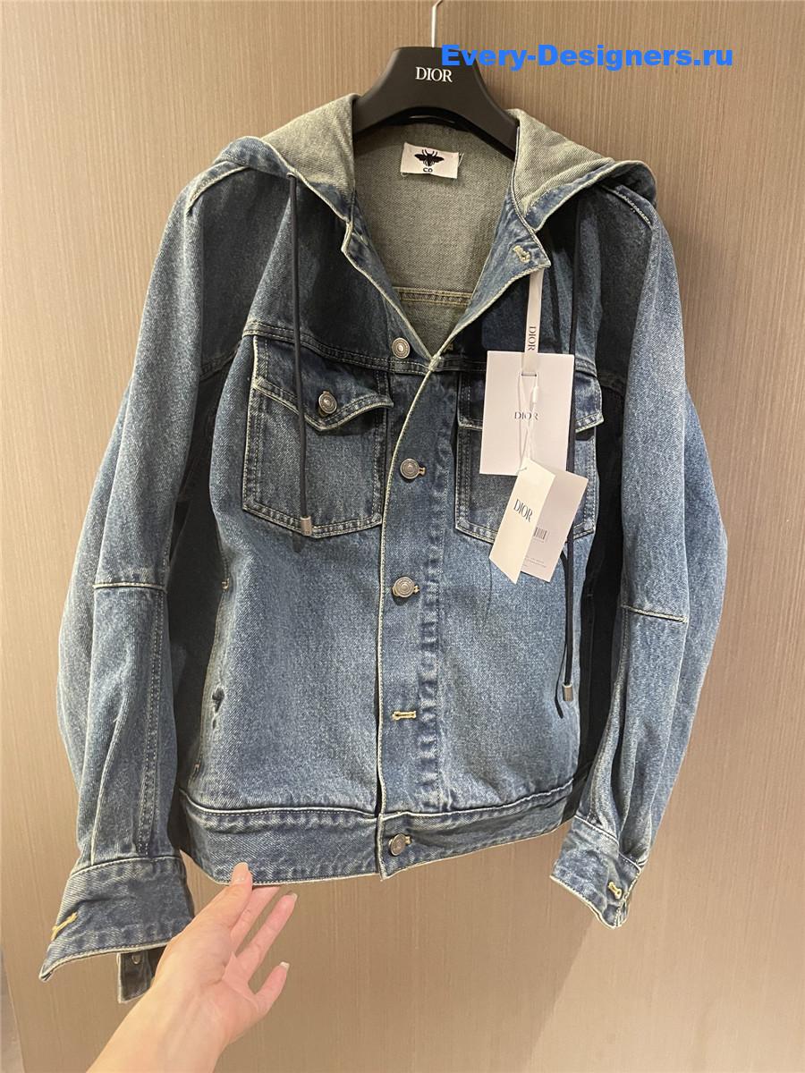 D10r cd blue hooded denim jacket