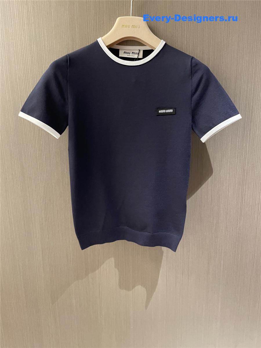 Miu Miu Technical Yarn Short Sleeve