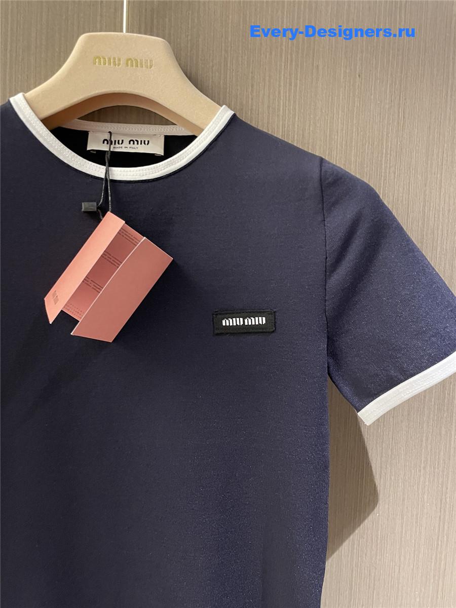 Miu Miu Technical Yarn Short Sleeve