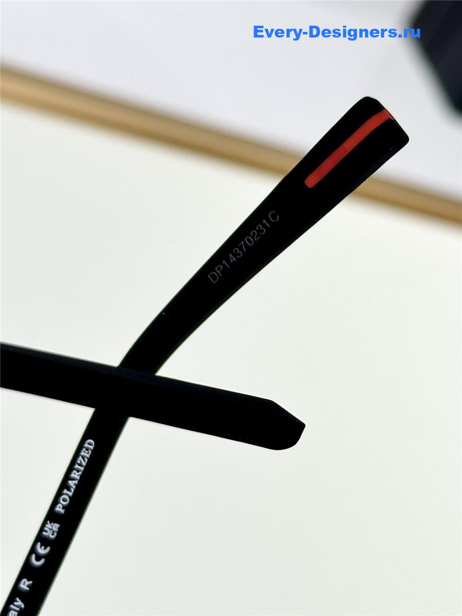 Pra*a linea rossa matte black sunglasses