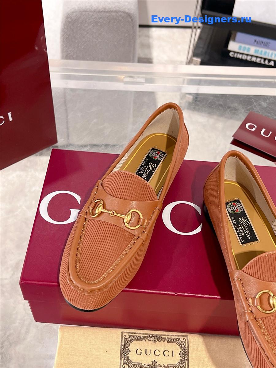 Gvc*1 brown 1953 horsebit leather loafers