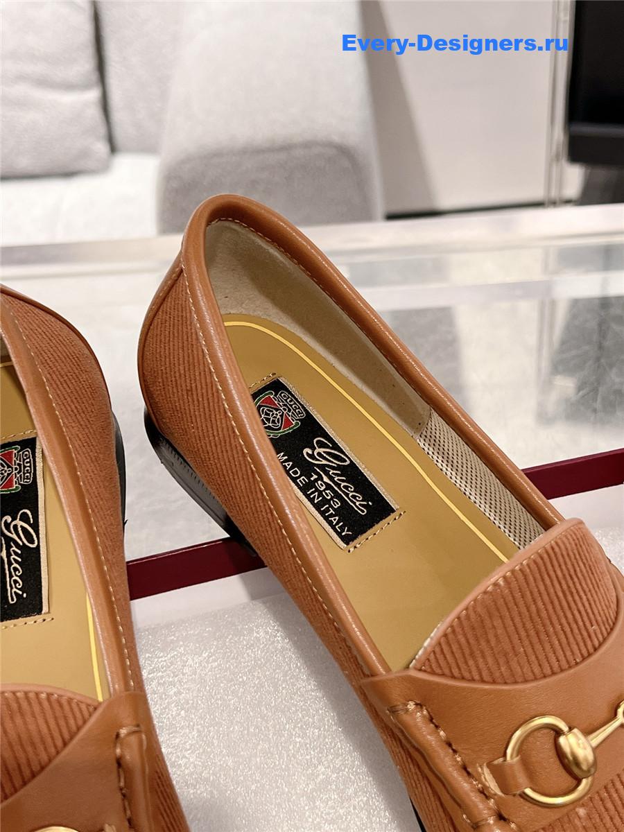 Gvc*1 brown 1953 horsebit leather loafers