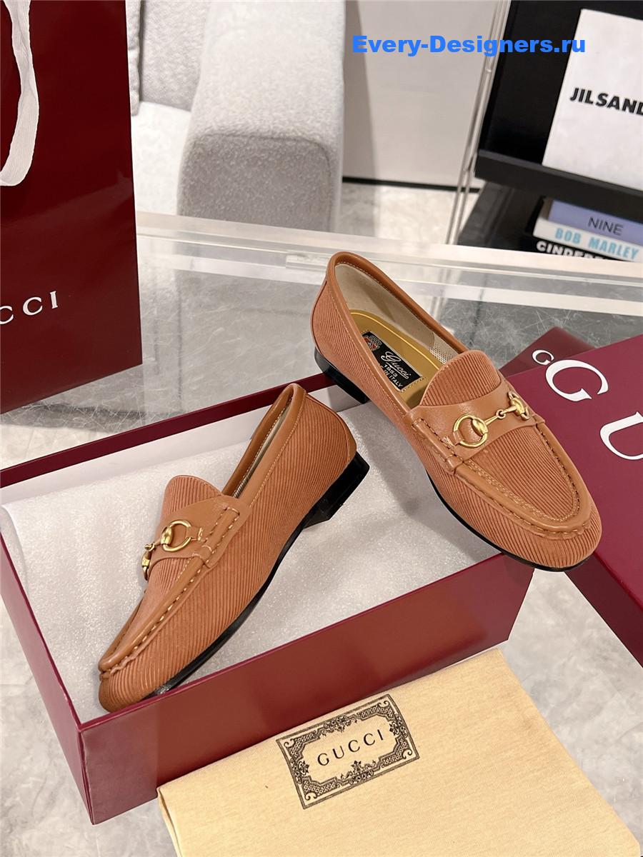Gvc*1 brown 1953 horsebit leather loafers