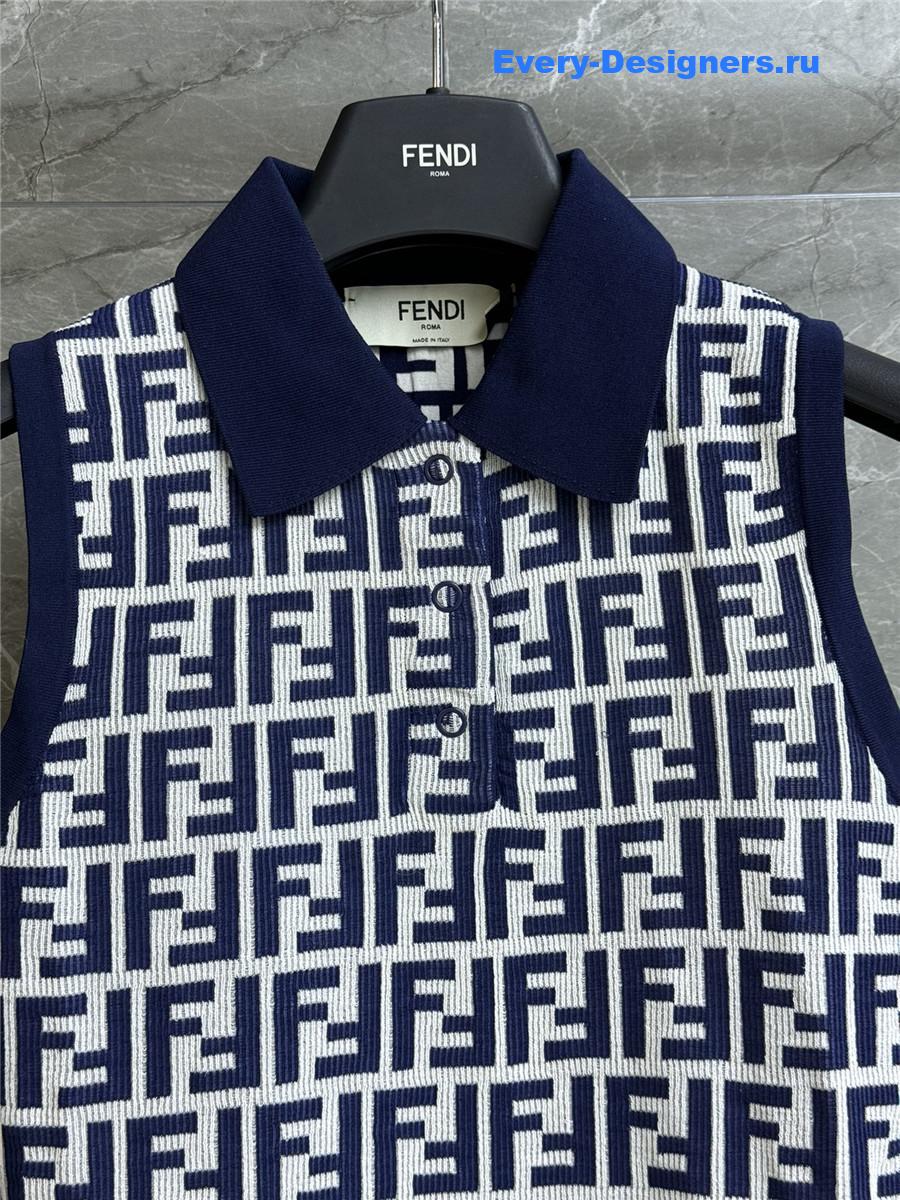 F**di ff sleeveless knitted dress