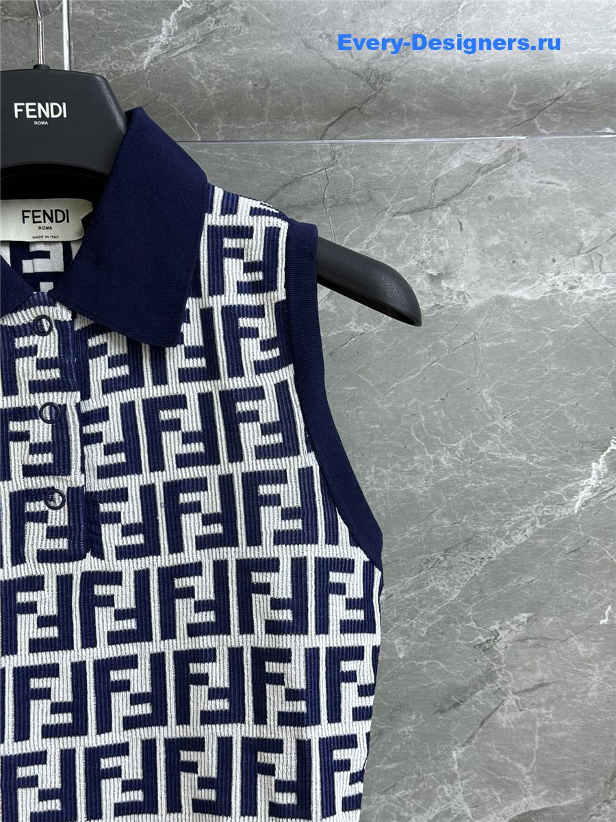 F**di ff sleeveless knitted dress