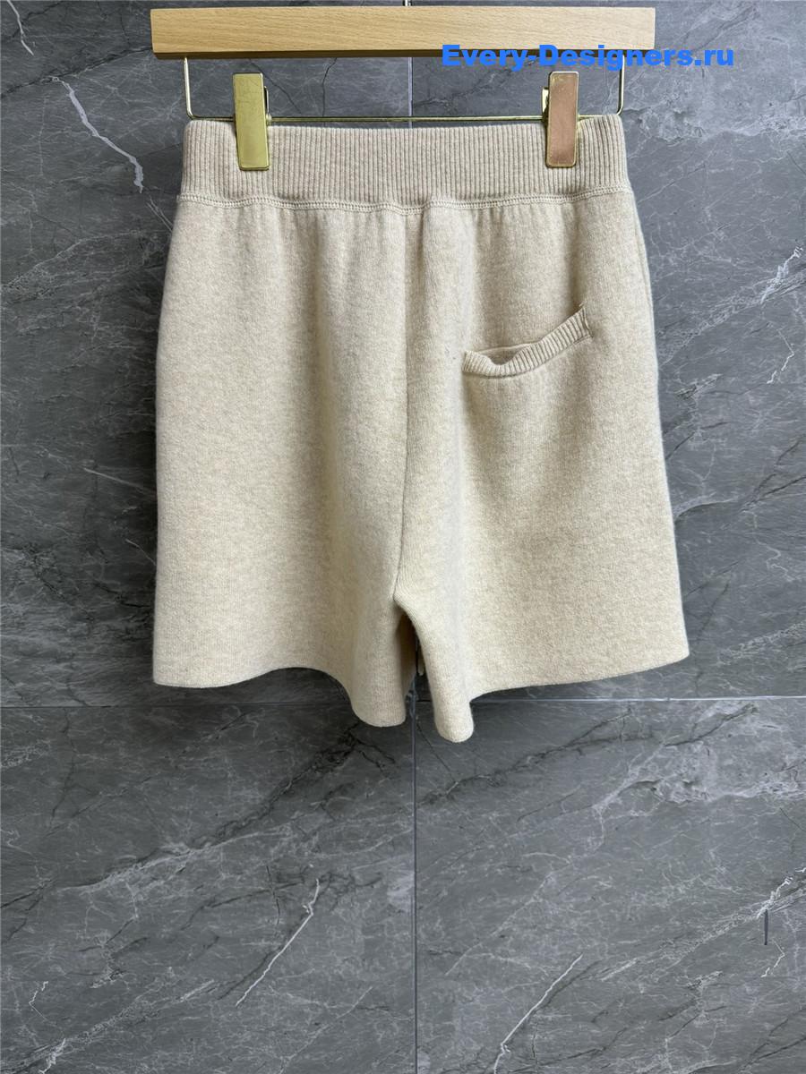 Miu Miu Logo Cashmere Knit Shorts