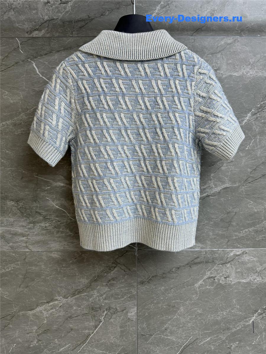 F**di short-sleeved polo shirt in blue