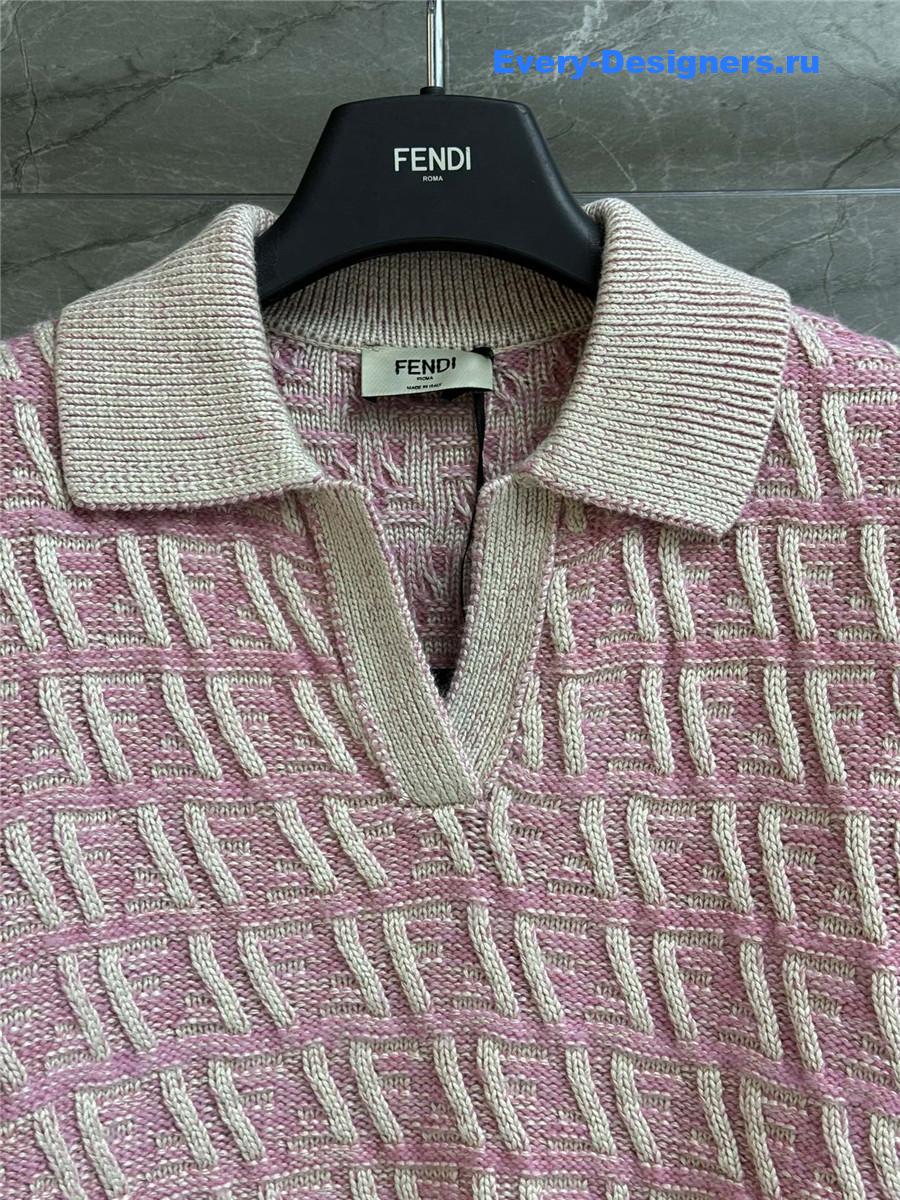 F**di short-sleeved polo shirt in pink