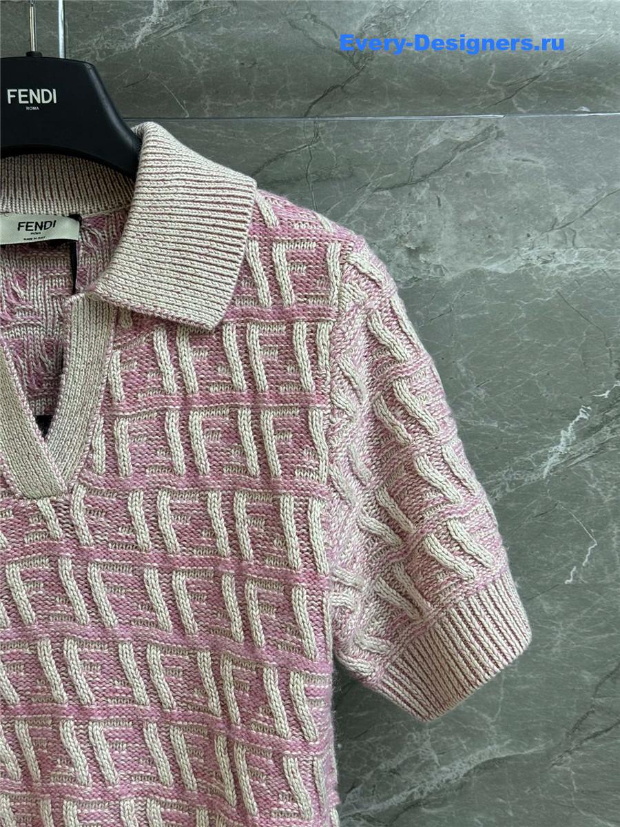 F**di short-sleeved polo shirt in pink