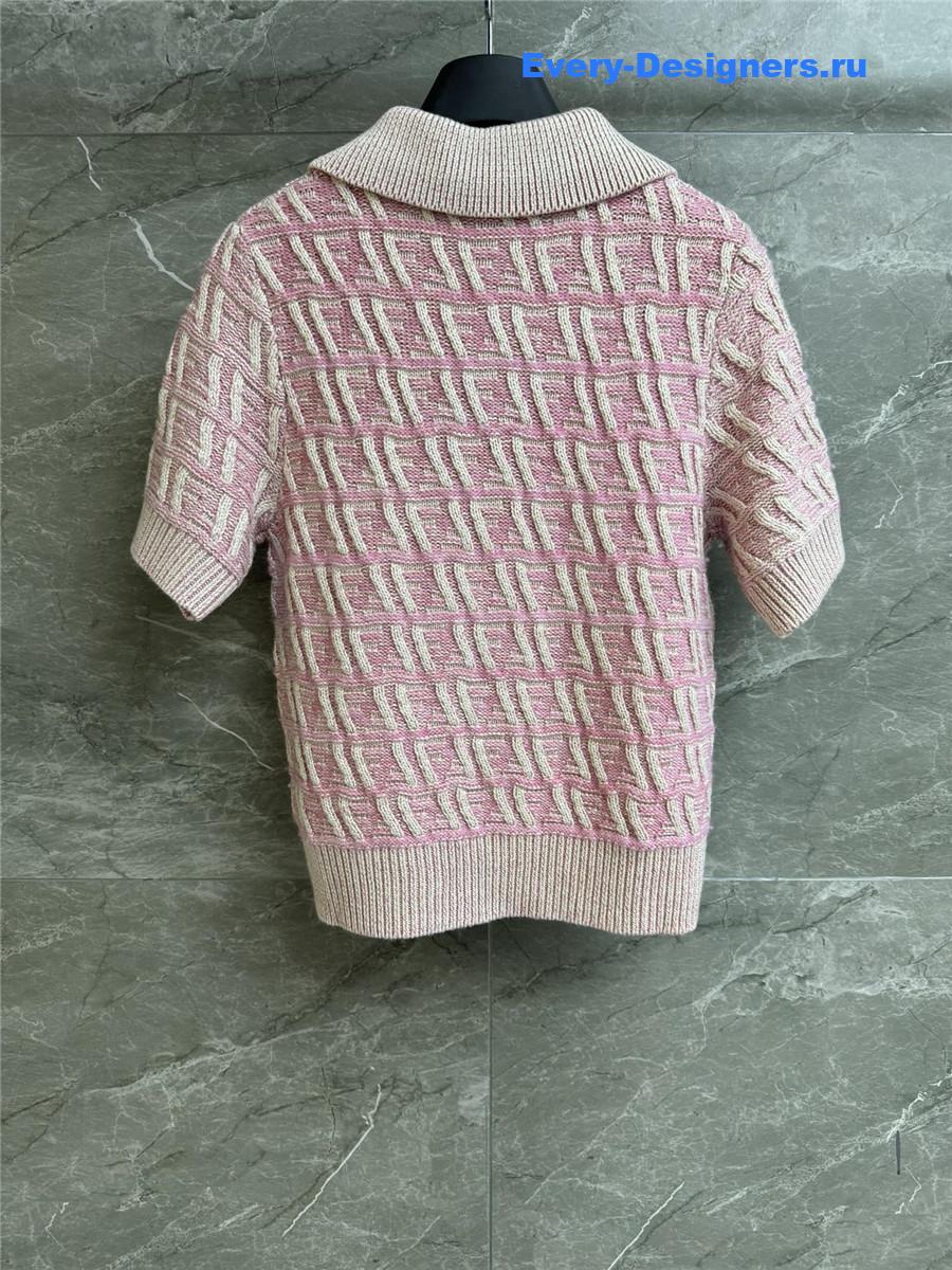 F**di short-sleeved polo shirt in pink