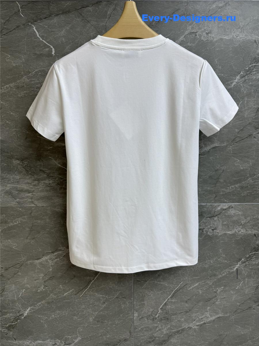 Miu Miu Beaded Embroidered T-Shirt