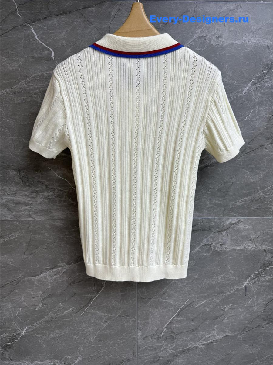 Va1e*ntin0 garavani white cotton polo shirt